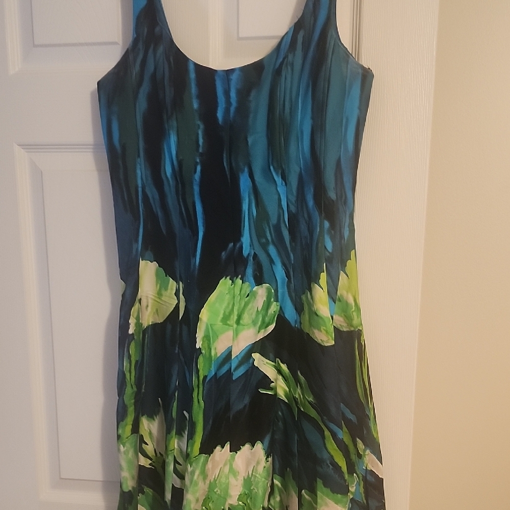 R&M Richards Blue and Green Dress